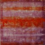 wol_zijde_tulle_vierkant_kader_oranje_violet_abstract_schilderij